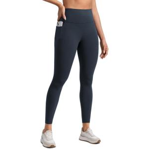 CRZ YOGA Butterlift Workout Leggings Pockets 25″ – High Waist Pilates Athletic Gym Womens Yoga Pants Buttery Soft(True Navy)