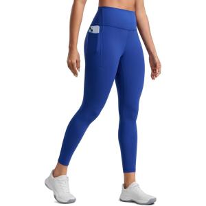 CRZ YOGA Butterlift Workout Leggings Pockets 25″ – High Waist Pilates Athletic Gym Womens Yoga Pants Buttery Soft(Waves Blue)