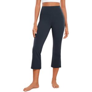 CRZ YOGA Butterluxe Capris Flare Leggings 23″ – Bootcut High Waisted Womens Yoga Pants Cropped Casual(True Navy)