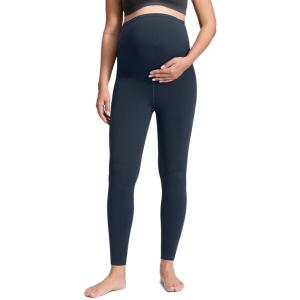 CRZ YOGA Butterluxe Maternity Leggings 28″ – Over The Belly Workout Activewear Yoga Womens Pregnancy Pants Buttery Soft(True Navy)