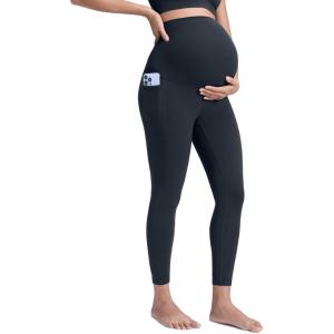 CRZ YOGA Butterluxe Maternity Leggings Pockets 25″ – Soft Workout Active Yoga Pregnancy Womens Pants Over The Belly(True Navy)
