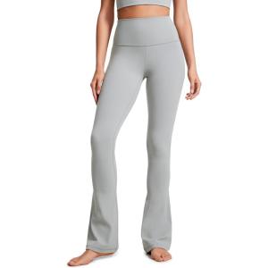 CRZ YOGA Butterluxe Mini Flared Leggings 30″/31.5″/33” – High Waist Bootcut Casual Lounge Women Yoga Pants with Pocket(Sterling)