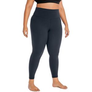 CRZ YOGA Butterluxe Plus Size Leggings 25″ – High Waisted Buttery Soft Spandex Workout Casual Pants for Women 3X 4X(True Navy)