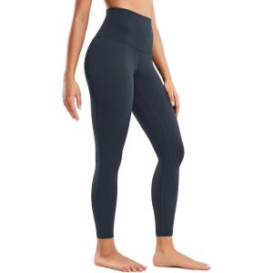 CRZ YOGA Butterluxe Super High Waist Leggings 25″- Buttery Soft Womens Yoga Pants Workout Over Belly(True Navy)