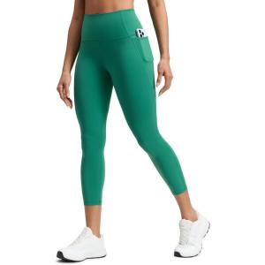 CRZ YOGA Butterluxe Workout Capri Leggings Pockets 23″ – High Waist Gym Womens Crop Pants Yoga Buttery Soft(Cascadia Green)