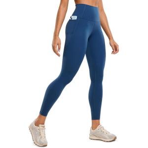 CRZ YOGA Butterluxe Workout Leggings Pockets 25” – High Waisted Gym Womens Yoga Pants Buttery Soft(French Navy)