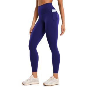 CRZ YOGA Butterluxe Workout Leggings Pockets 25” – High Waisted Gym Womens Yoga Pants Buttery Soft(Larkspur Blue)