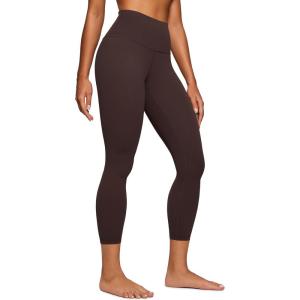 CRZ YOGA Butterluxe Yoga Capris Leggings 23” – High Waisted Buttery Soft Workout Womens Lounge Pants(Hot Fudge Brown)