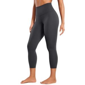 CRZ YOGA Butterluxe Yoga Capris Leggings 23” – High Waisted Buttery Soft Workout Womens Lounge Pants(Mysterious Grey)