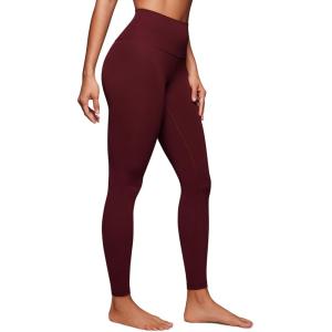 CRZ YOGA Butterluxe Yoga Leggings 28” – High Waisted Womens Workout Lounge Pants Buttery Soft(Red Merlot)