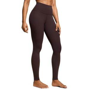 CRZ YOGA Butterluxe Yoga Leggings 31″- Extra Long High Waisted Workout Lounge Pants for Tall Women(Hot Fudge Brown)