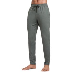 CRZ YOGA Cloud Jersey Lightweight Sweatpants for Men 30″ – Workout Casual Lounge Open Bottom Pants with Zipper Pockets(Grey Sage)