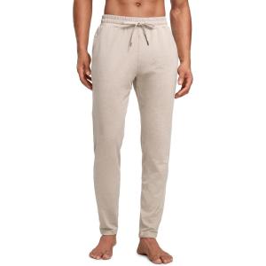 CRZ YOGA Cloud Jersey Lightweight Sweatpants for Men 30″ – Workout Casual Lounge Open Bottom Pants with Zipper Pockets(Mojave Tan)