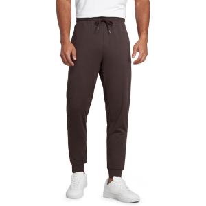 CRZ YOGA Cloud Jersey Lightweight Yoga Joggers for Men 29″ – Breathable Casual Lounge Workout Soft Sweatpants with Pockets(Hot Fudge Brown)