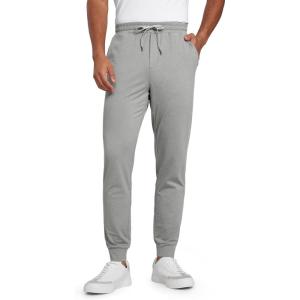 CRZ YOGA Cloud Jersey Lightweight Yoga Joggers for Men 29″ – Breathable Casual Lounge Workout Soft Sweatpants with Pockets(Sterling)