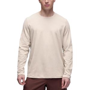 CRZ YOGA Cloud Jersey Long Sleeve Shirts for Men – Crewneck Breathable Casual Workout T-Shirts Soft Basic Tops(Mojave Tan)