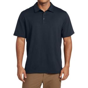 CRZ YOGA Cloud Jersey Polo Shirts for Men – Midweight Golf Short Sleeve Tops Soft Athletic Casual T-Shirts(True Navy)