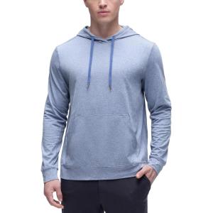 CRZ YOGA Cloud Jersey Pullover Hoodies for Men – Casual Workout Long Sleeve Basic Hooded Sweatshirts with Pocket(Slate Blue)