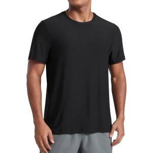 CRZ YOGA Cloudweight Crewneck Shirts for Men – Comfy Lightweight Workout Casual Athletic Short Sleeve T-Shirts(Black)