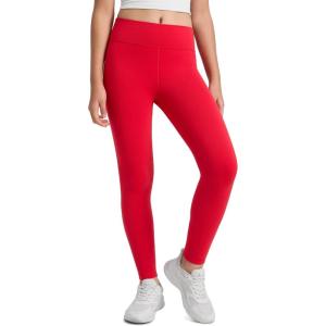 CRZ YOGA Girls Fleece Lined Full Length Leggings Matte – Casual Athletic Thermal High Waist Pants Winter Warm Kids Teen(Aurora Red)