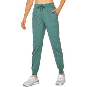 CRZ YOGA Lightweight Workout Joggers for Women 26″/28.5″/30.5″ – Outdoor Running Casual Pants with Pockets(Juniper)