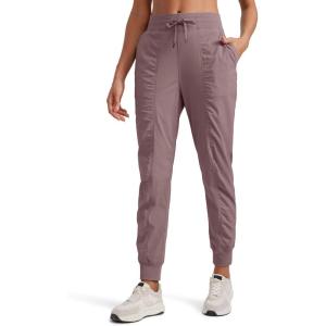 CRZ YOGA Lightweight Workout Joggers for Women 26″/28.5″/30.5″ – Outdoor Running Casual Pants with Pockets(Mauve)