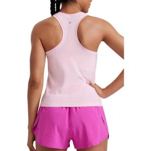 CRZ YOGA Seamless Racerback Tank Tops for Women – Gym Workout Athletic Running Sleeveless Shirts Breathable Scoop Neck(Strawberry Pink)