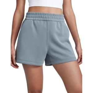CRZ YOGA SoftAura Sweat Shorts for Women 4″ – High Waisted Modal for Casual Lounge Athletic with Pockets Drawstring(Belgian Blue)