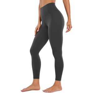 CRZ YOGA Womens Butterluxe High Waisted Yoga Leggings 25″ – Double Seamed Buttery Soft Comfy Athletic Gym Workout Pants(Mysterious Grey)