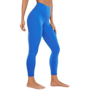 CRZ YOGA Womens Butterluxe High Waisted Yoga Leggings 25″ – Double Seamed Buttery Soft Comfy Athletic Gym Workout Pants(Sparkle Blue)