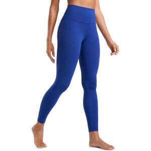 CRZ YOGA Womens Butterluxe High Waisted Yoga Leggings 25″ – Double Seamed Buttery Soft Comfy Athletic Gym Workout Pants(Waves Blue)