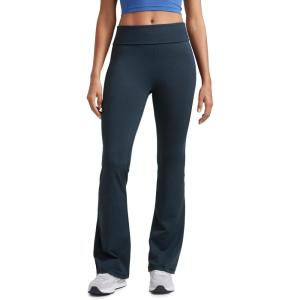 CRZ YOGA Womens Cloud Jersey Foldover Waist Flare Pants 31″ – Yoga High Waisted Bootcut Lounge Casual(True Navy)
