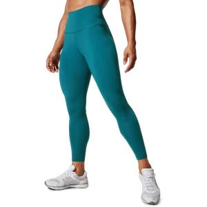 CRZ YOGA Women’s Hugged Feeling Compression Leggings 25 Inches – Thick High Waisted Tummy Control Workout Pants Tights(Green Jade)