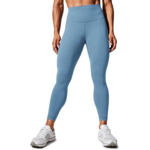 CRZ YOGA Women’s Hugged Feeling Compression Leggings 25 Inches – Thick High Waisted Tummy Control Workout Pants Tights(Universe Blue)