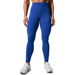CRZ YOGA Women’s Hugged Feeling Compression Leggings 28 Inches – High Waist Thick Tummy Control Workout Pants(Waves Blue)