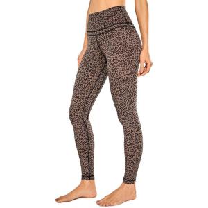 CRZ YOGA Women’s Naked Feeling I Workout Leggings 28 Inches – High Waisted Full-Length Yoga Pants(Leopard-print 2)