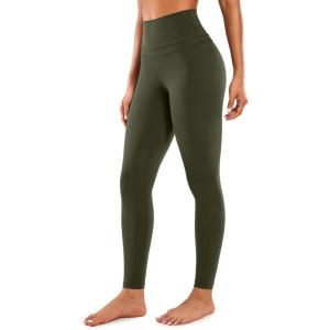 CRZ YOGA Women’s Naked Feeling I Workout Leggings 28 Inches – High Waisted Full-Length Yoga Pants(Olive Green)