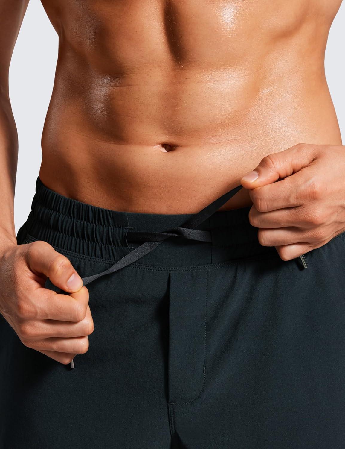 imageCRZ YOGA 2 in 1 Mens Athletic Shorts 35 with Liner Quick Dry Lightweight for Running Gym with Zip PocketsTrue Navy