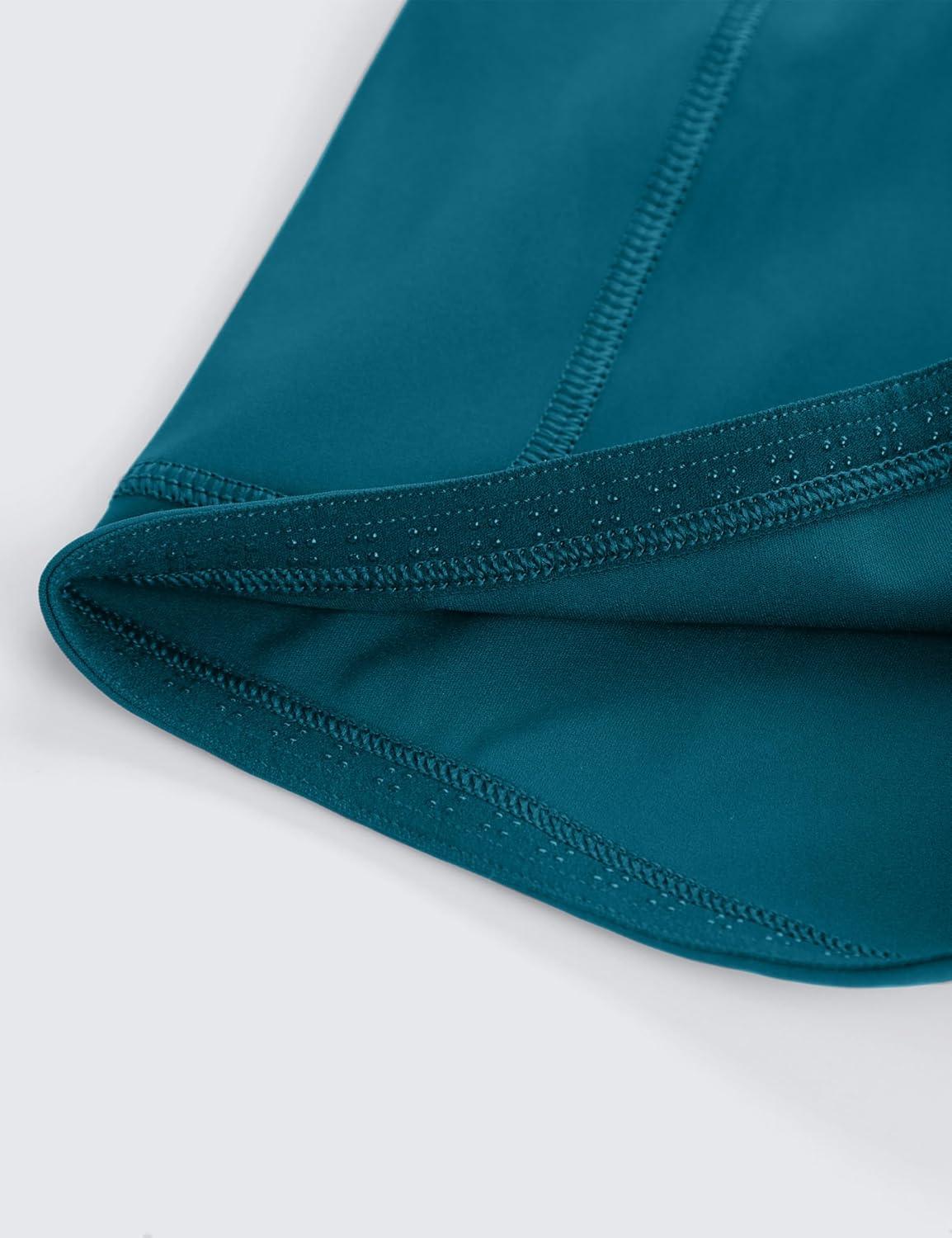 imageCRZ YOGA 2 in 1 Split Running Shorts for Women 3quot High Waisted Workout Athletic Gym Tennis with PocketBorealis Green