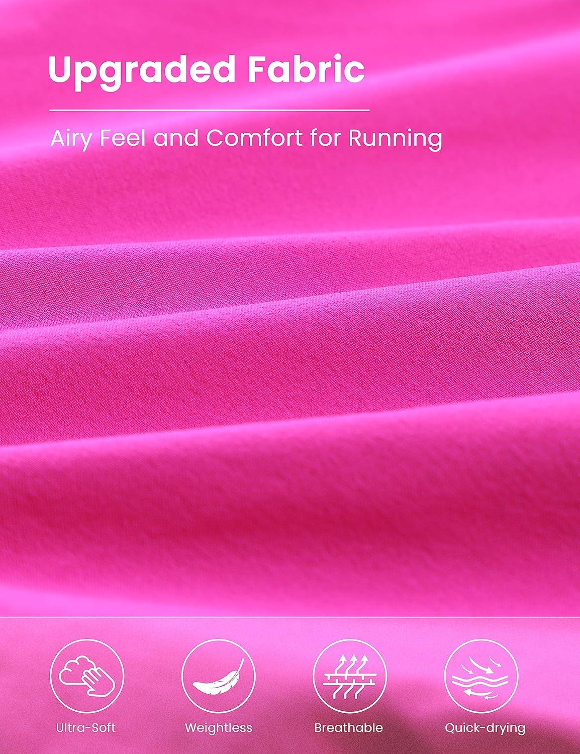 imageCRZ YOGA 2 in 1 Split Running Shorts for Women 3quot High Waisted Workout Athletic Gym Tennis with PocketHibiscus Purple