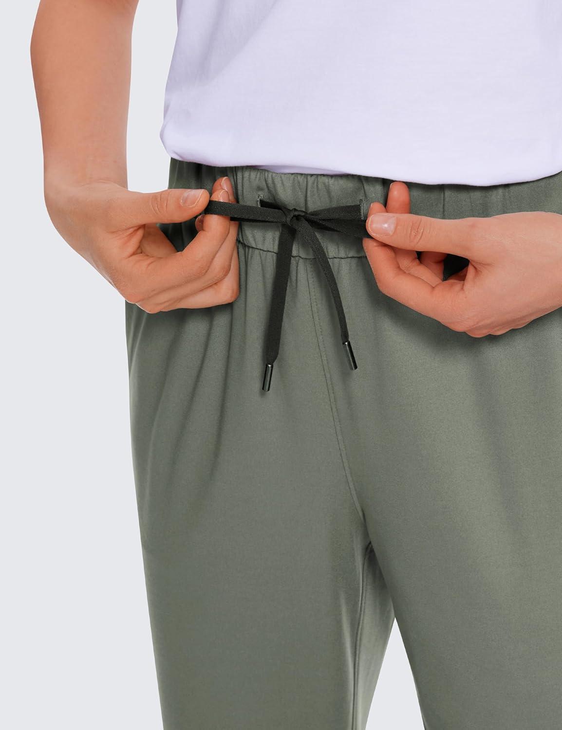 imageCRZ YOGA 4Way Stretch Ankle Golf Pants for Women 27quot Casual Dress Work 78 Sweatpants with PocketsGrey Sage