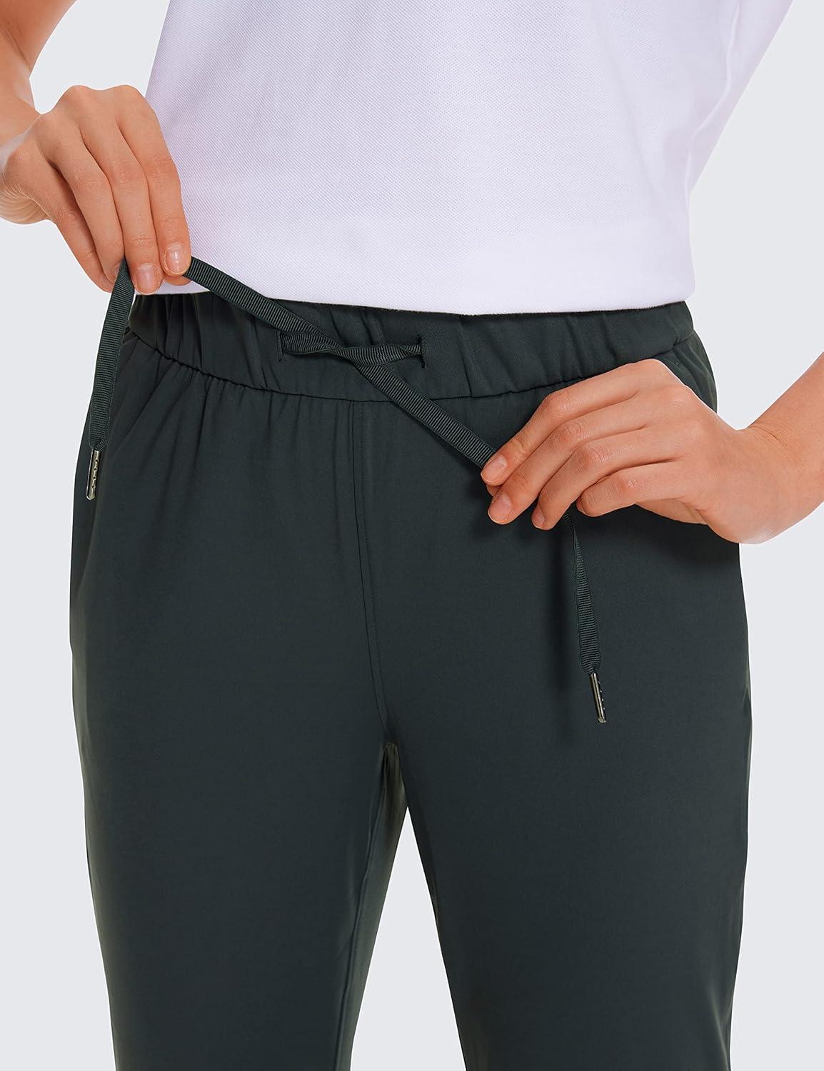 imageCRZ YOGA 4Way Stretch Ankle Golf Pants for Women 27quot Casual Dress Work 78 Sweatpants with PocketsMelanite