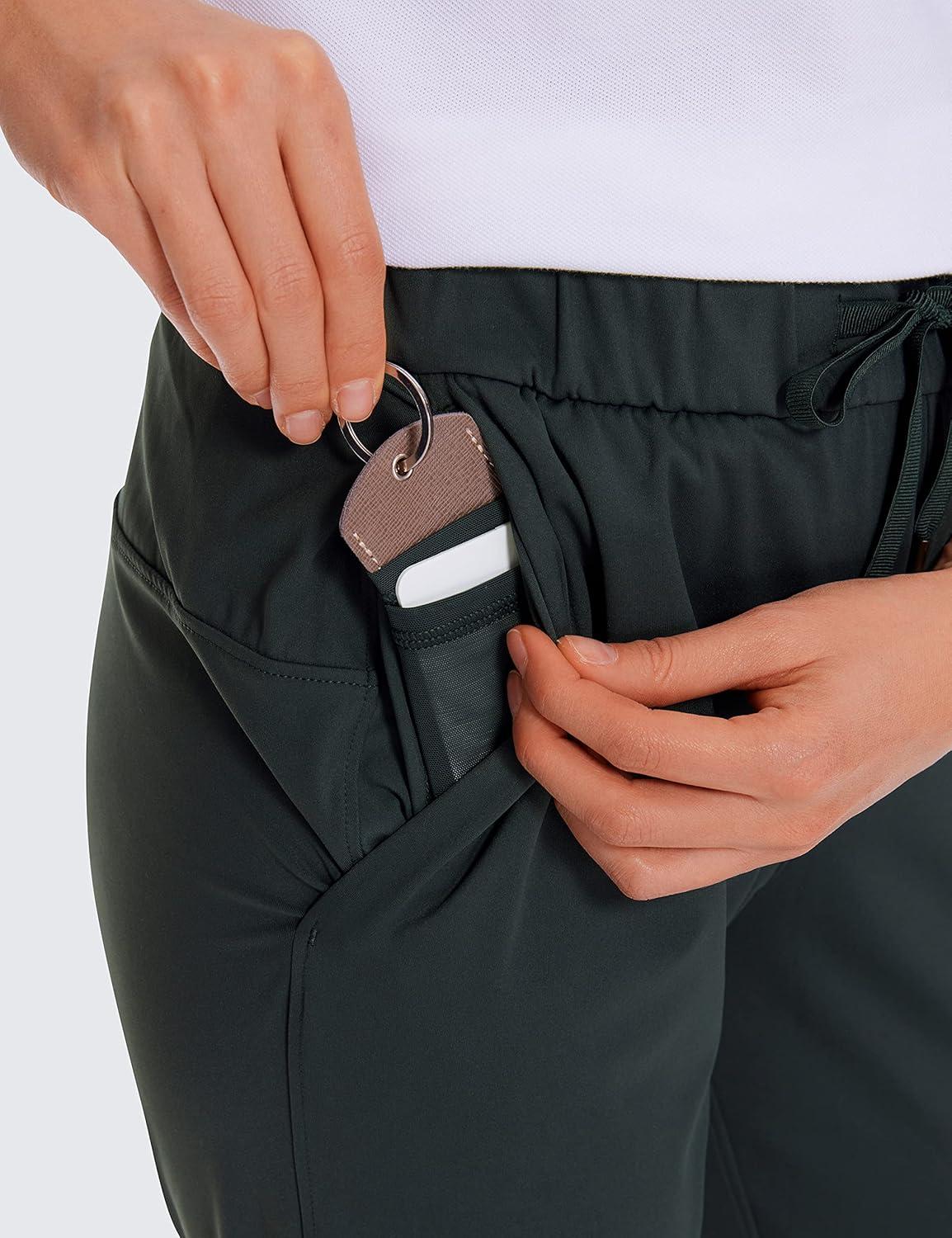 imageCRZ YOGA 4Way Stretch Ankle Golf Pants for Women 27quot Casual Dress Work 78 Sweatpants with PocketsMelanite