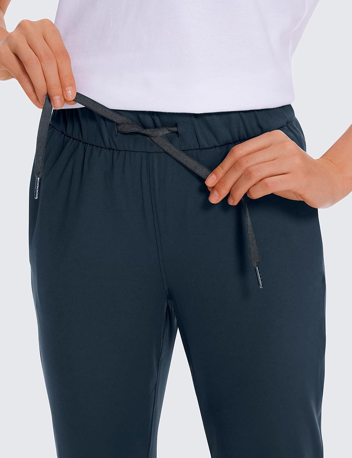 imageCRZ YOGA 4Way Stretch Ankle Golf Pants for Women 27quot Casual Dress Work 78 Sweatpants with PocketsTrue Navy