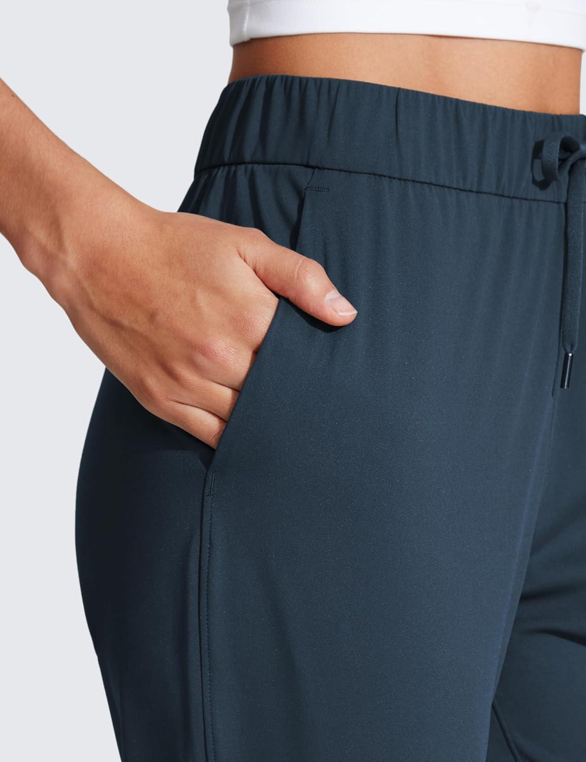 imageCRZ YOGA 4Way Stretch Ankle Golf Pants for Women 27quot Casual Dress Work 78 Sweatpants with PocketsTrue Navy