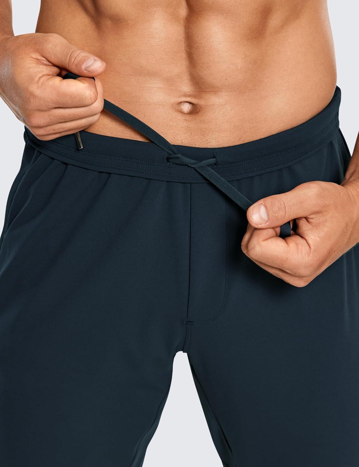 imageCRZ YOGA 4Way Stretch Athletic Joggers for Men 28quot Track Golf Gym Workout Hiking Pants with PocketsTrue Navy