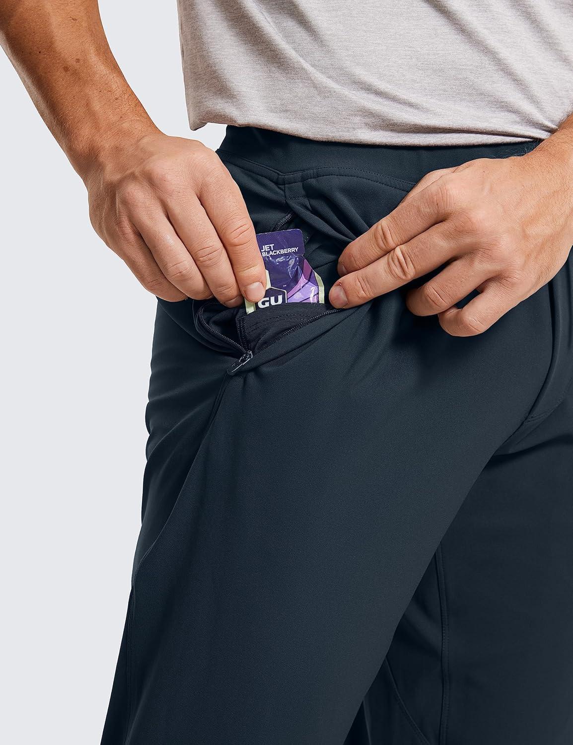 imageCRZ YOGA 4Way Stretch Athletic Joggers for Men 28quot Track Golf Gym Workout Hiking Pants with PocketsTrue Navy