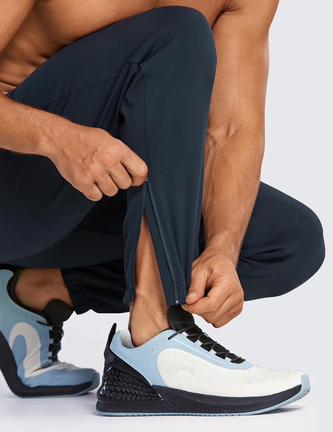 imageCRZ YOGA 4Way Stretch Athletic Joggers for Men 28quot Track Golf Gym Workout Hiking Pants with PocketsTrue Navy