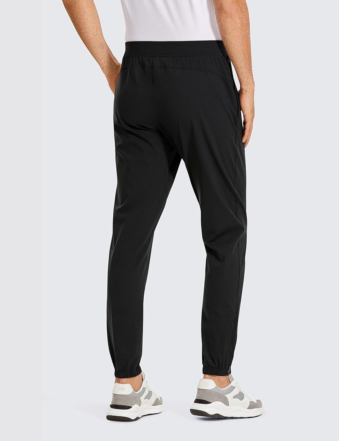 imageCRZ YOGA 4Way Stretch Athletic Joggers for Men 30quot32quot Track Golf Gym Workout Hiking Pants with PocketsBlack