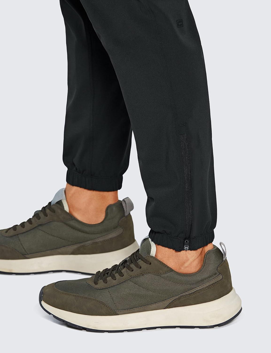 imageCRZ YOGA 4Way Stretch Athletic Joggers for Men 30quot32quot Track Golf Gym Workout Hiking Pants with PocketsBlack